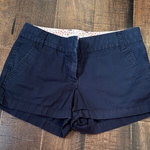 J. Crew Navy Blue Cotton Chino Shorts